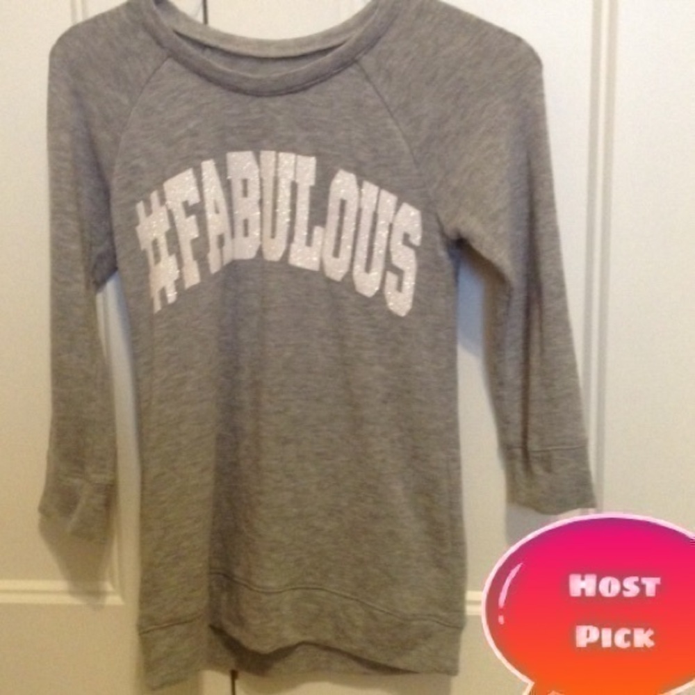 Justice Girls size 10  fabulous 3/4 shirt